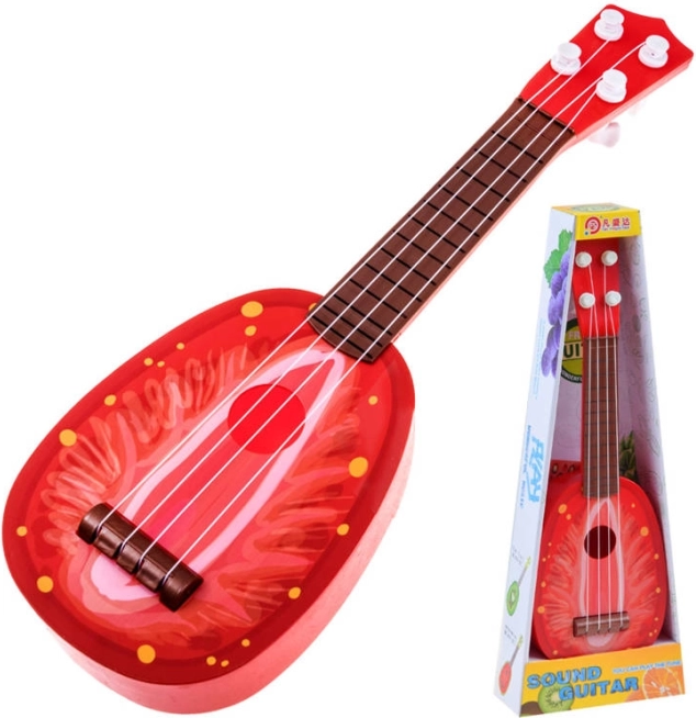 Kinder-Ukulele – Plastik-Gitarre 37 cm – Rot