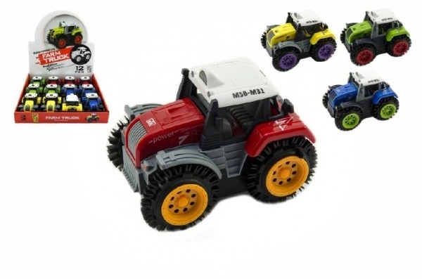 Traktor Kippmodell Plastik 10cm bunte Mischung mit Batterie