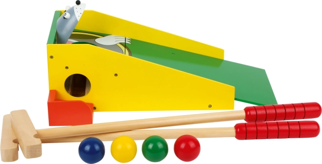 Bunte Bälle und Schläger