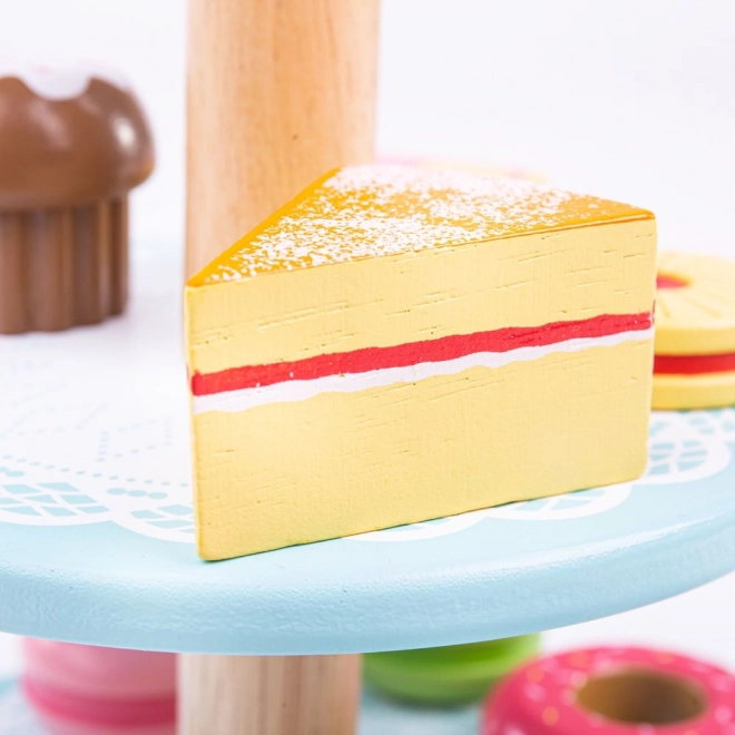 Bigjigs Toys Kuchenständer mit Leckereien