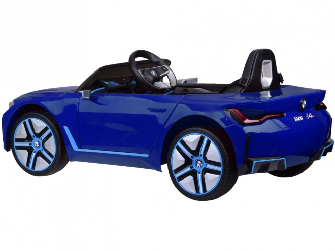 Elektrisches Auto BMW i4 für Kinder mit Fernbedienung – Blau