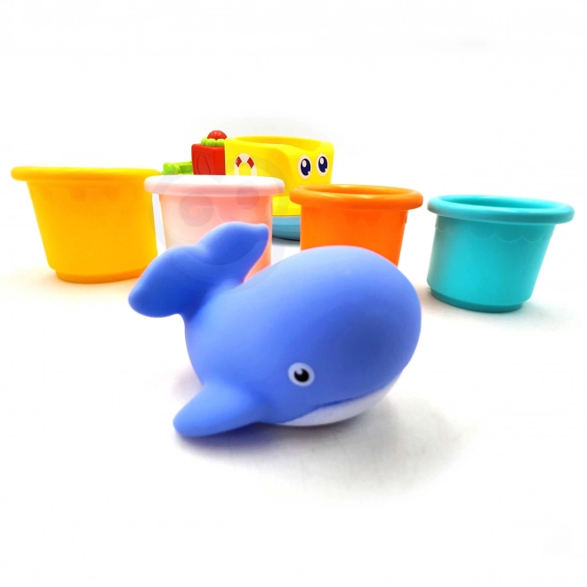 Woopie Baby Wasserspielzeug-Set Schiff und Walbecher