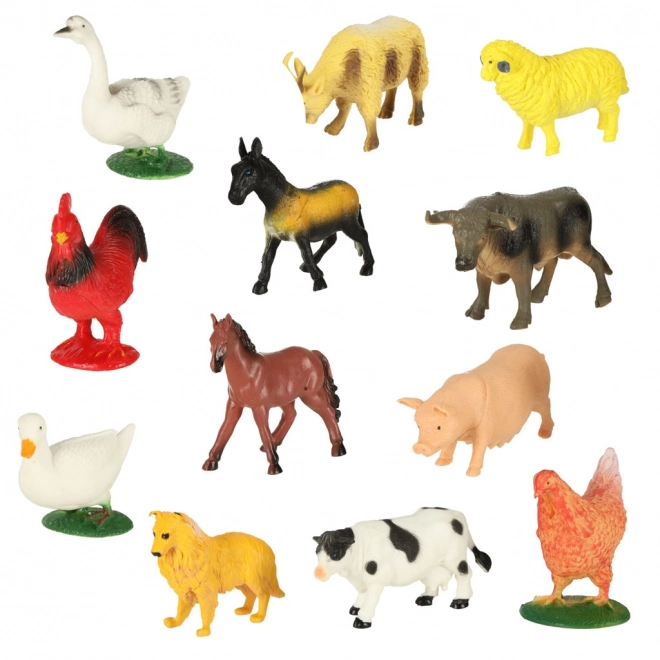 Bauernhoftiere Spielfiguren-Set 12er Pack