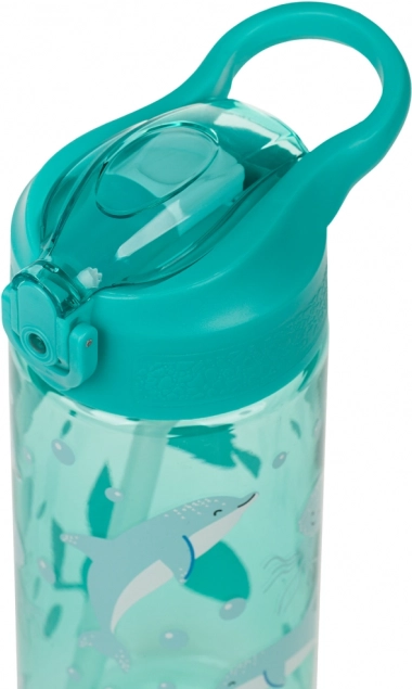 Tritan-Flasche mit Strohhalm Ozeandesign 500 ml