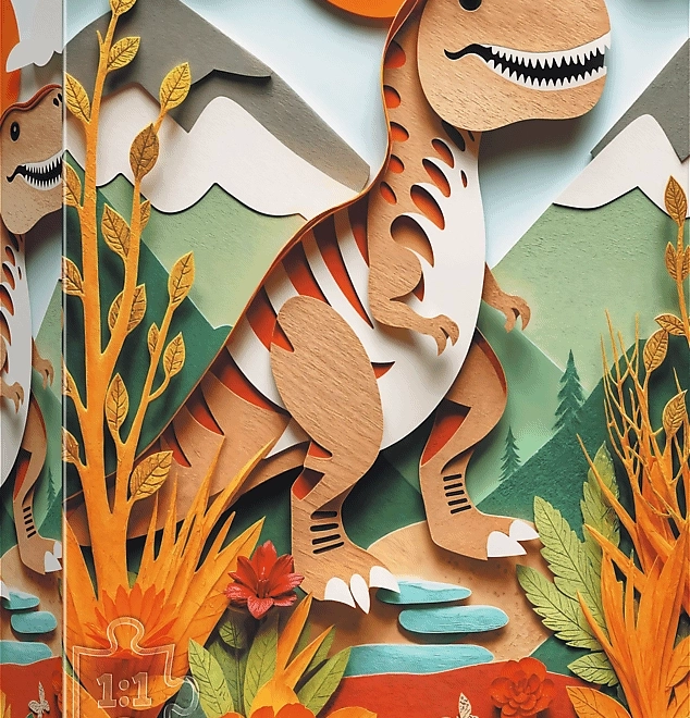 Puzzle Papierkunst: Dinosaurier 160 Teile