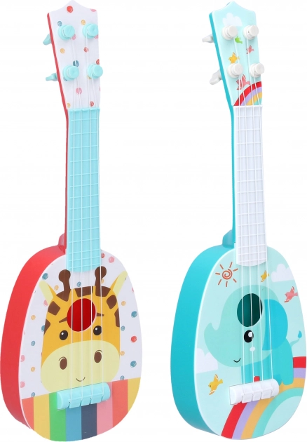 Kinder-Gitarre mit afrikanischen Tiermotiven