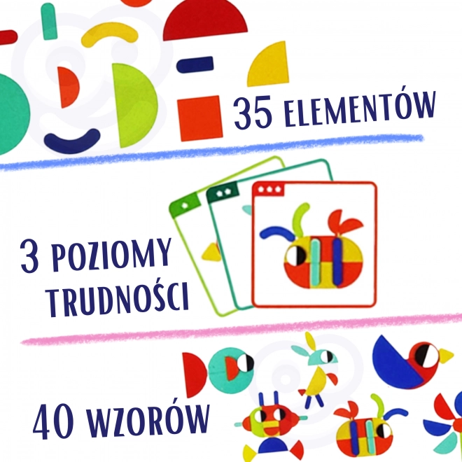 Montessori Holzpuzzle 40 Muster Zum Nachbilden
