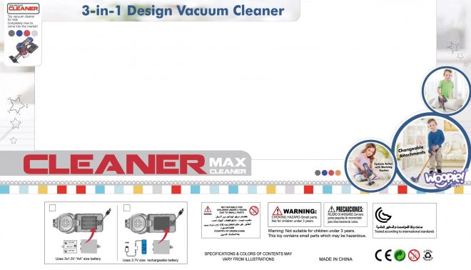 Interaktiver vertikaler 3-in-1 Staubsauger für Kinder mit Saugfunktion