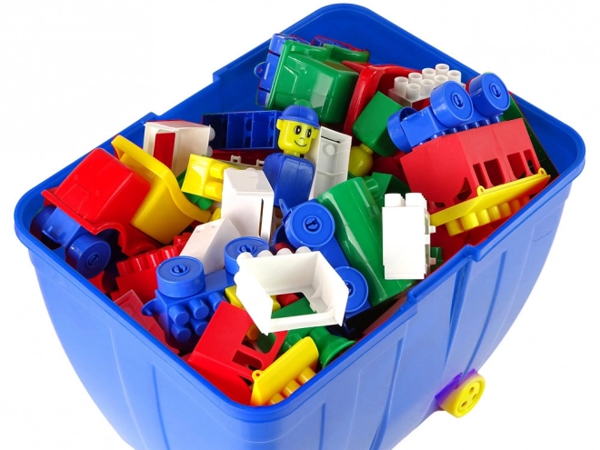 Koffer mit bunten Bausteinen für Kinder
