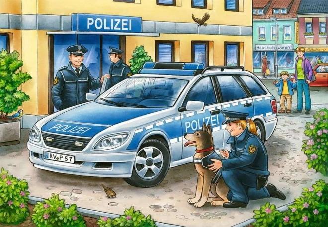 Polizei und Feuerwehr Puzzle 2x12 Teile