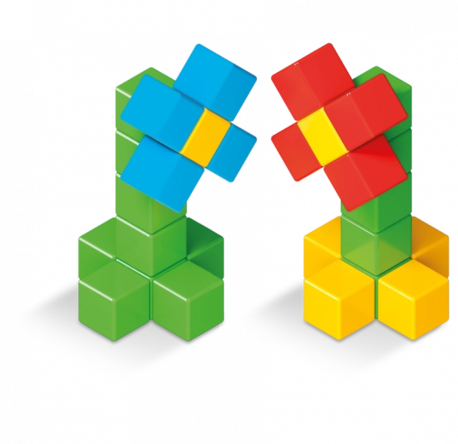 Geomag MagiCube Vollfarbe 128-teilig