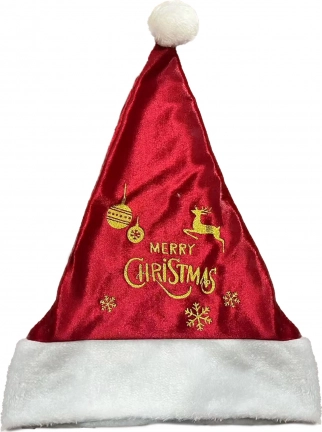 Weihnachtsmütze mit goldenem Druck