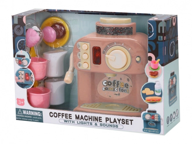 Kaffeemaschine mit Zubehör in Orange