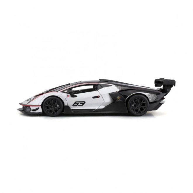 Lamborghini Essenza SCV12 Rennauto Modell Weiß von Bburago im Maßstab 1:24