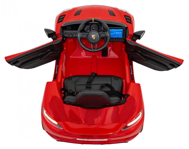 Elektrisches Spielzeugauto Porsche 718 mit MP4-Audiopanel – Rot