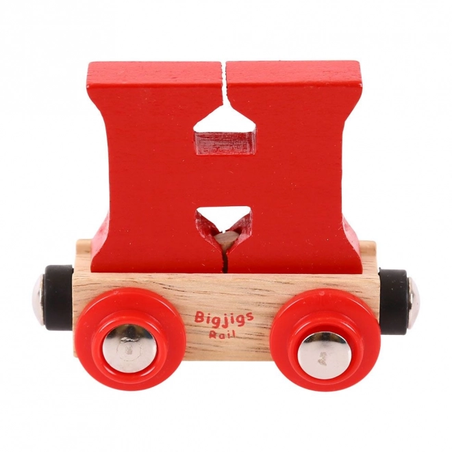 Holzwaggon Buchstabe H - Bigjigs Rail