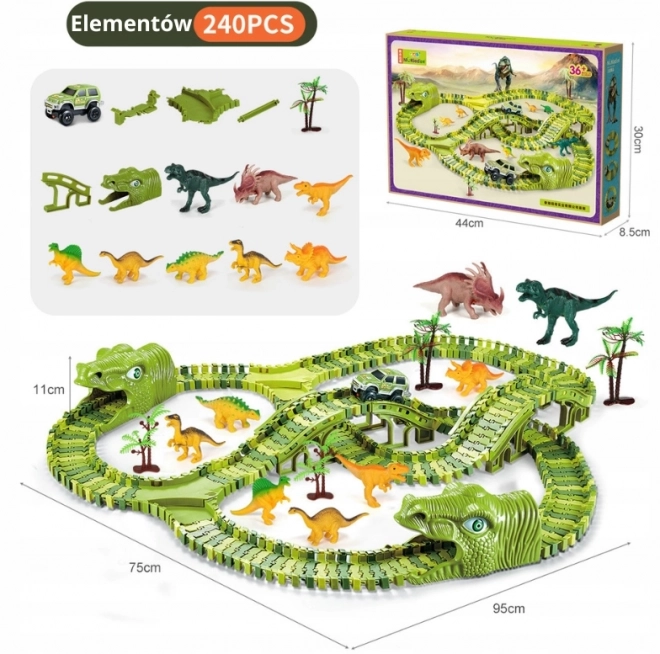 Dinosaurier-Rennbahn 240 Teile