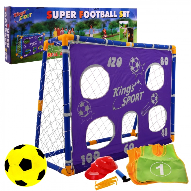 Fußballtor Set für Kinder mit Torwandschießen, Ball und Zubehör