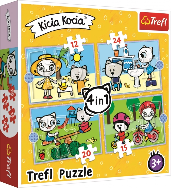 Kicia Kocia Puzzle Set 4 in 1