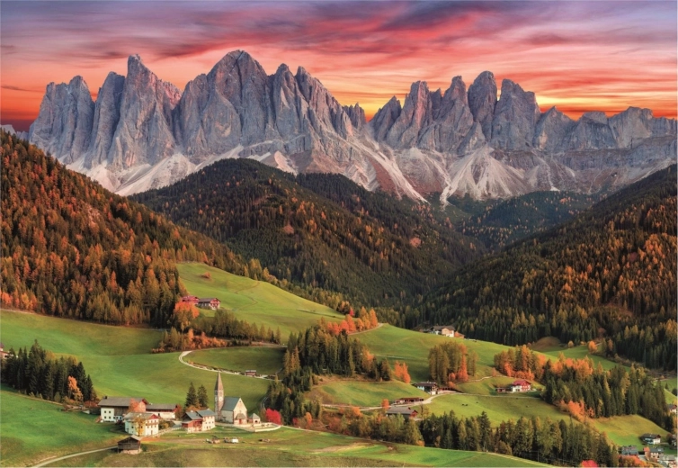 Puzzle 2000 Teile Hohe Qualität, Val Di Funes