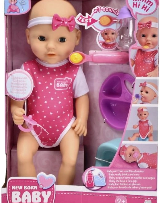 Puppe Neugeborenes Baby Hungrig 38 cm