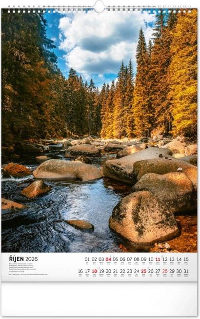 Wandkalender Nationalparks Böhmens und Mährens 2026