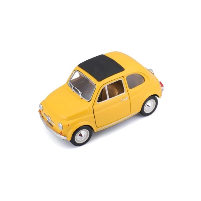 Klassischer Fiat 500 F Modellauto Gelb