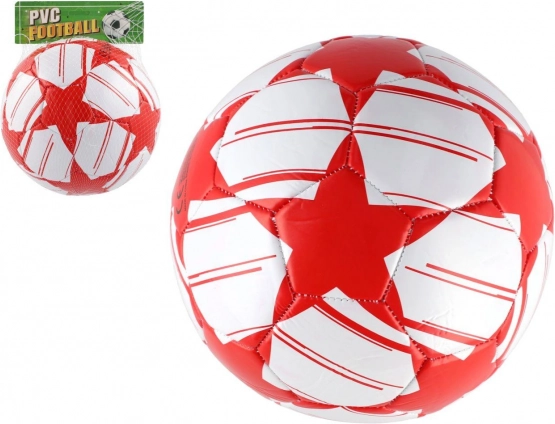 Aufgeblasener rot-weißer Fußball 23 cm