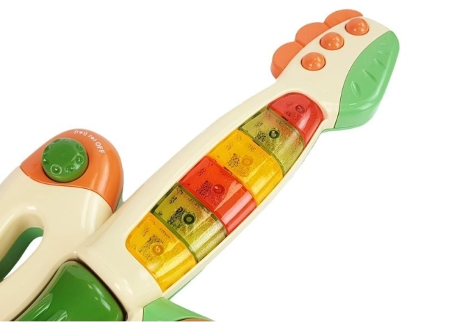 Interaktive Gitarre Klavier für Kinder mit Ton und Licht Grün