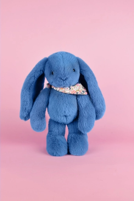 Plüschkaninchen mit blauem Halstuch 35 cm