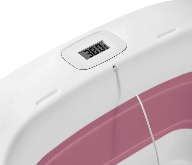 Lionelo Faltbare Wanne mit Thermometer und Liege Pink Magnolia