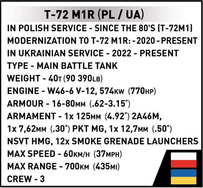 Cobi T-72 M1R Panzer Modellbausatz