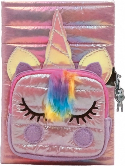 Tagebuch mit Einhorn und Tasche rosa