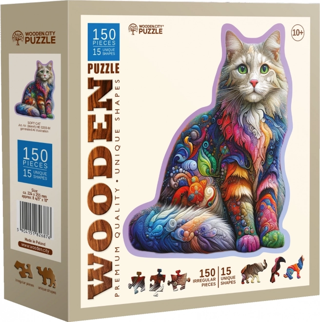 Holzpuzzle Sanfte Katze 150 Teile