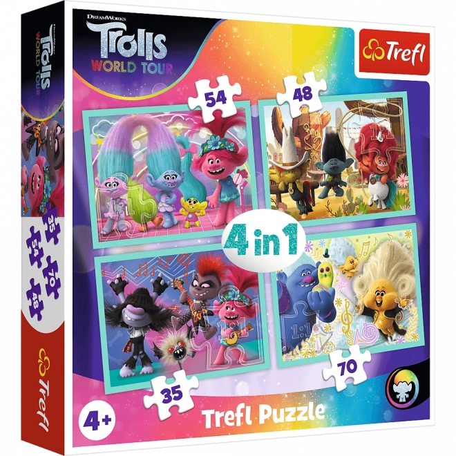 Trefl Puzzle Trolle 2: Welt Tournee 4-in-1