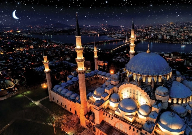 Leuchtendes Puzzle Blaue Moschee 1000 Teile