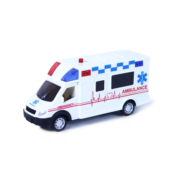 Lichter und Geräusche wie ein echter Krankenwagen