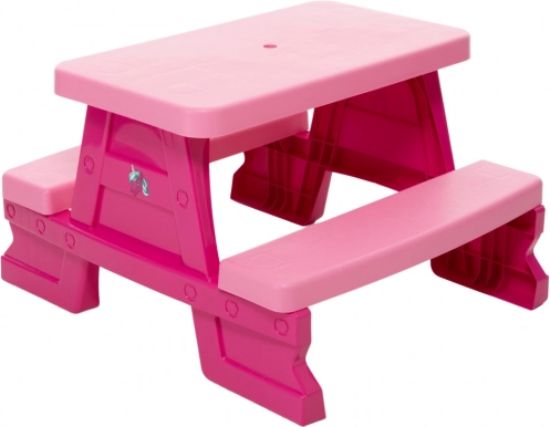 Gartentisch mit Bänken für Kinder Dorex rosa