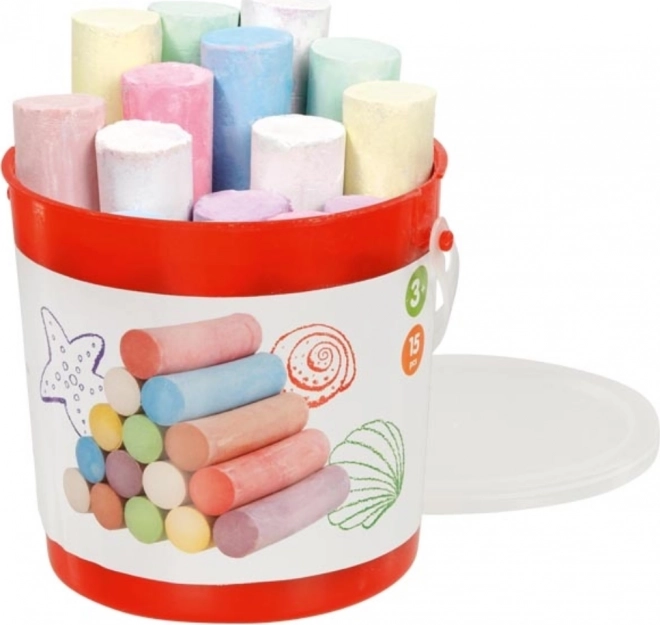 GOKI Bunte Kreiden im Eimer 15 Stk.