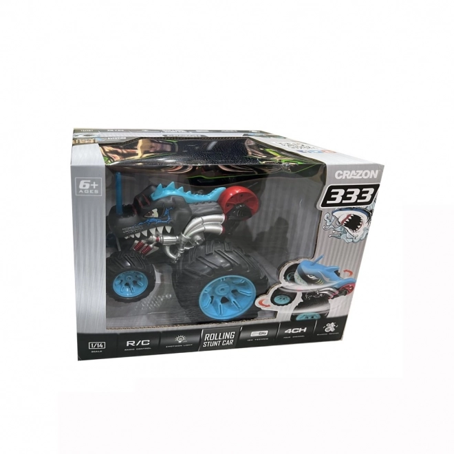 RC Stunt Auto schwarz mit fünf Rädern
