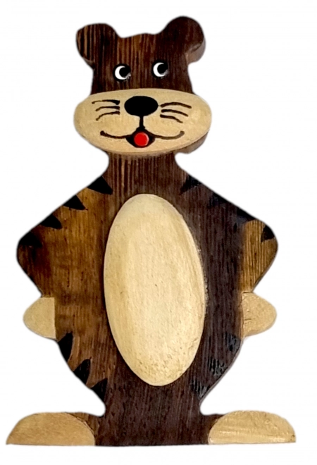 Große Holzmagnet Tiger