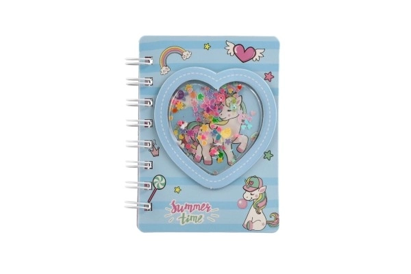 Notizbuch Einhorn mit Glitzer