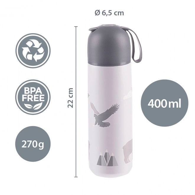 Thermoskanne mit Silikongriff 400 ml Mountains