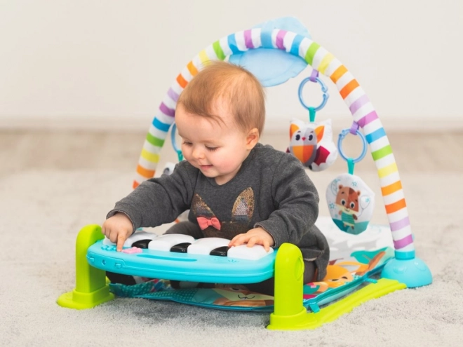 Edukative Babyspielmatte mit Piano und Projektor – rot