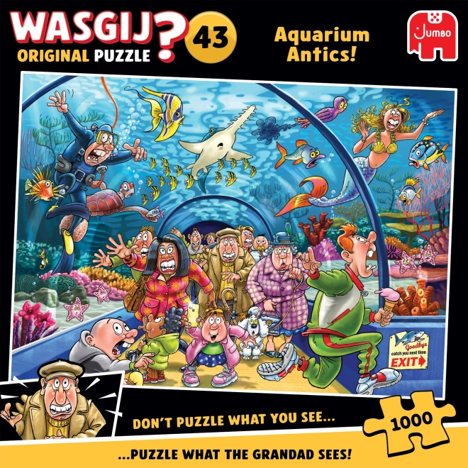 Jumbo Puzzle Wasgij Spaß im Aquarium 1000 Teile