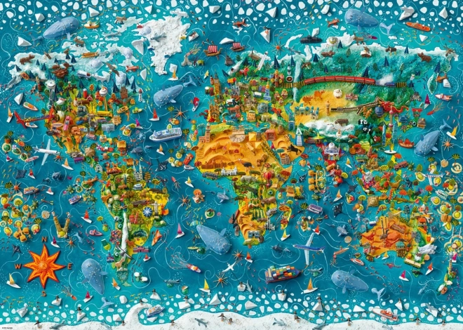 Puzzle 2000 Teile - Unsere Welt