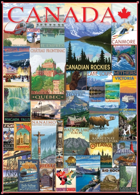 Eurographics Puzzle Reiseplakate Kanada 1000 Teile