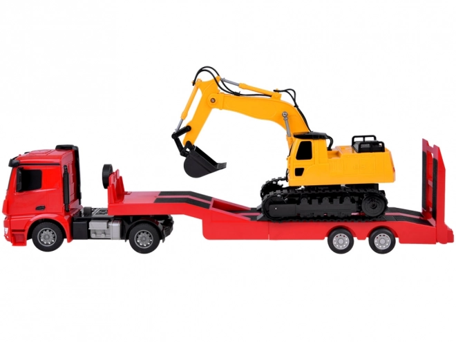 Mercedes Baukasten mit ferngesteuertem LKW und Bagger – Maßstab 1:26