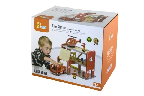 Holz Feuerwehrstation Spielset