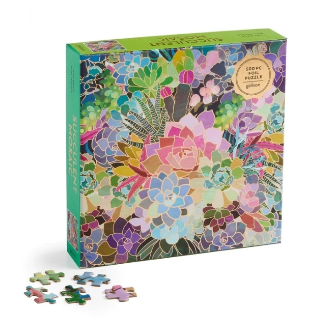 Galison Puzzle Sukkulenten Mosaik 500 Teile